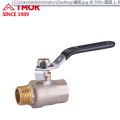 Internal and external thread nickel plated brass ball valve Dn20